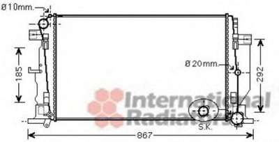 VAN WEZEL 58002279 -  Радиатор, охлаждение двигателя